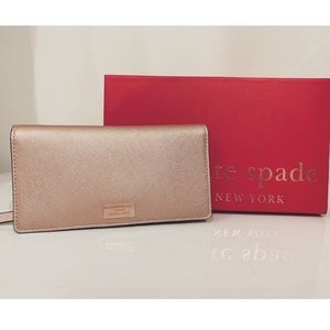 Kate Spade Rose Gold Wallet (never been used)